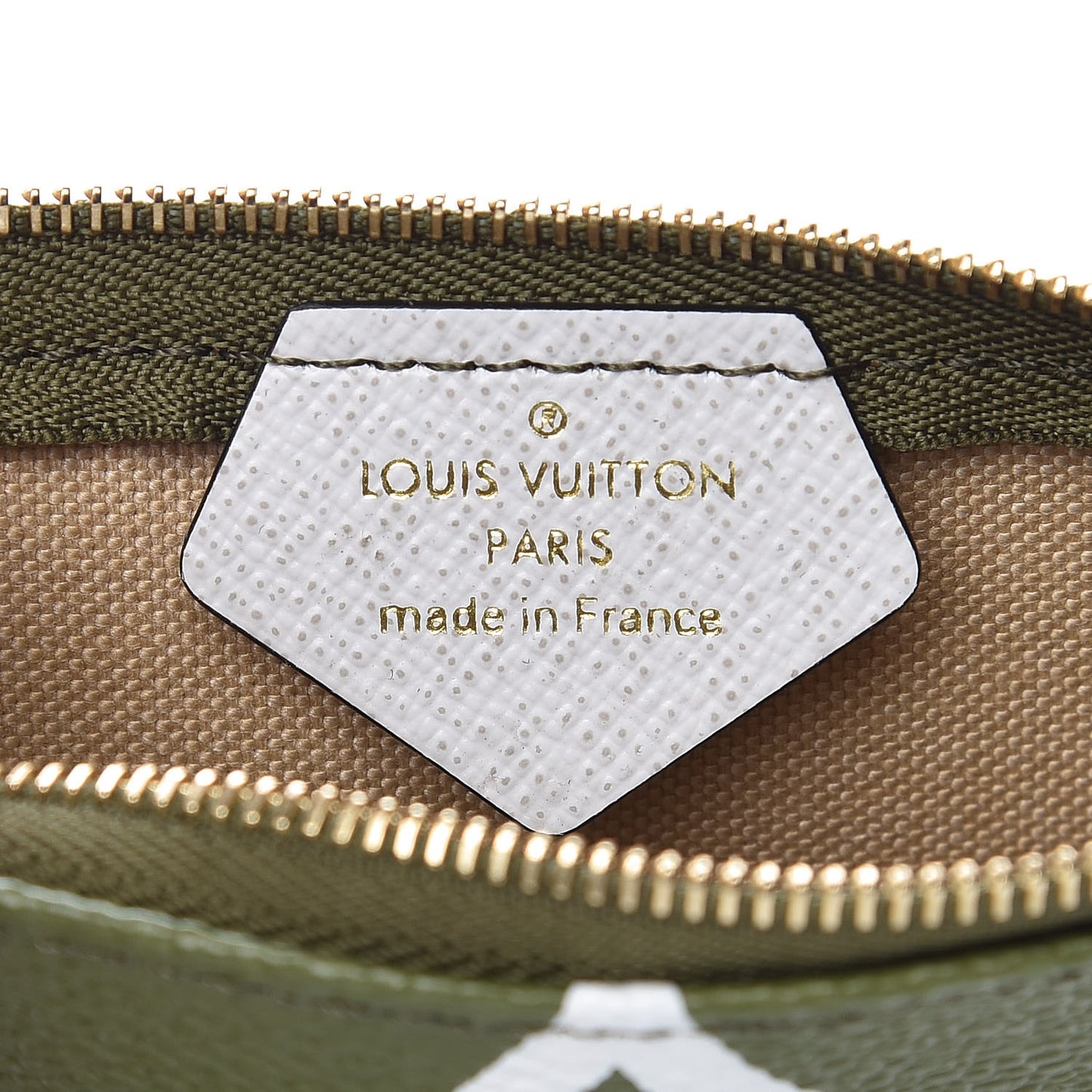 Monogram Giant Micro Pochette Accessories Kaki White