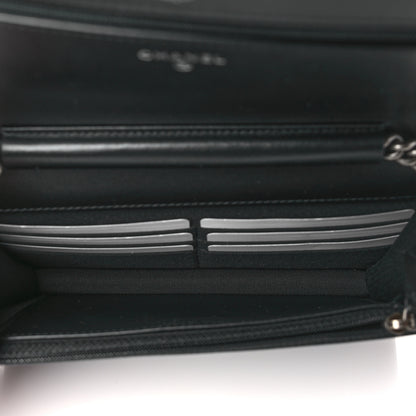 Chanel Caviar Quilted Boy Wallet On Chain WOC Black 5 of 11