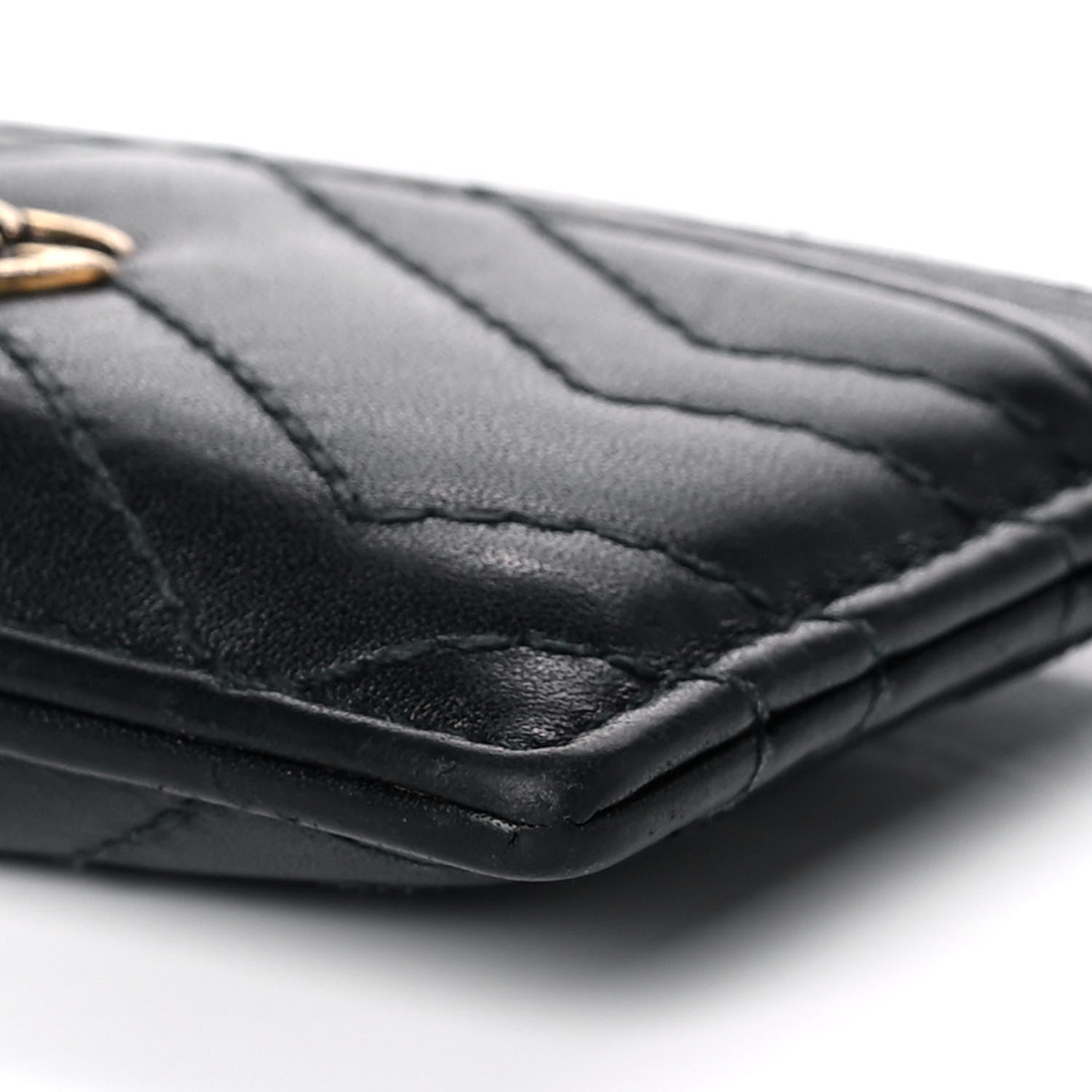 Gucci Calfskin Matelasse GG Marmont Card Holder Black 10 of 14