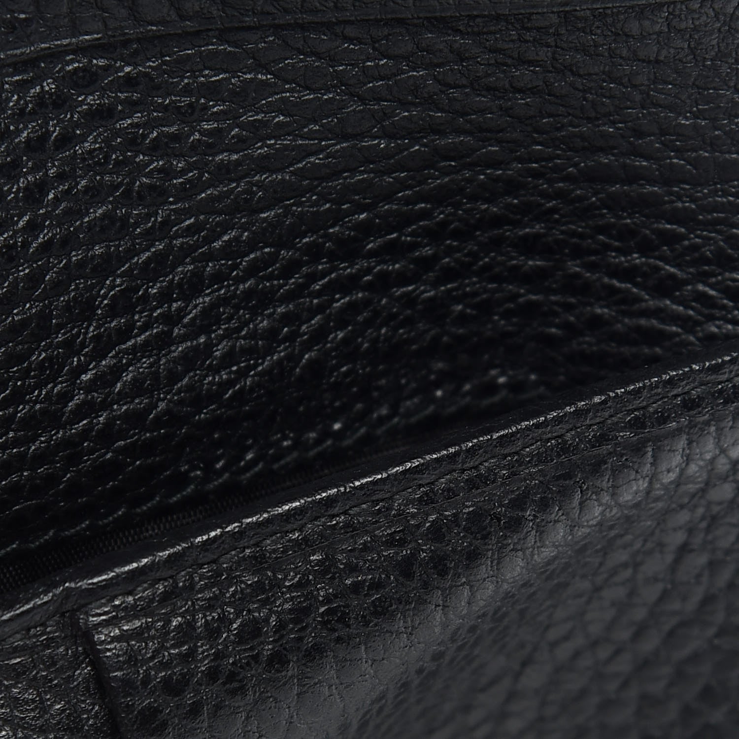 Gucci Pebbled Calfskin Farfalla Card Case Black 7 of 8
