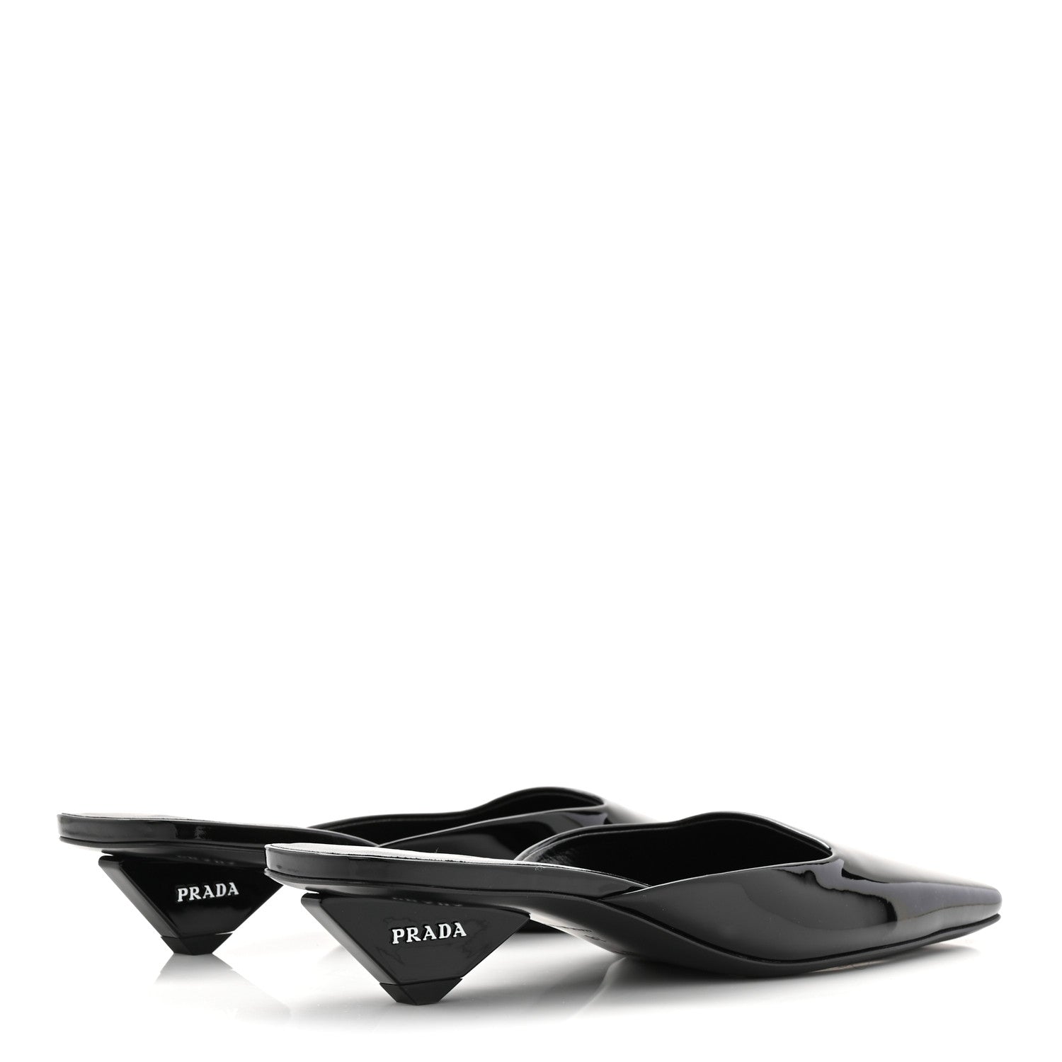 Prada Patent Modellerie Mules 38 Black 5 of 9