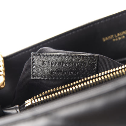 Saint Laurent Calfskin Y Quilted Monogram Medium Loulou Chain Satchel Black 11 of 12