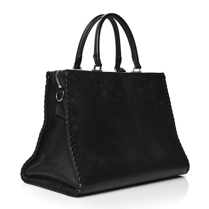 Louis Vuitton Monogram Cuir Plume Very Zipped Tote Black 3 of 12