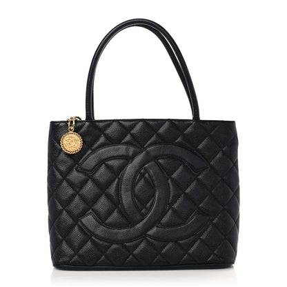 Chanel Caviar Quilted Medallion Tote Black 1 of 12