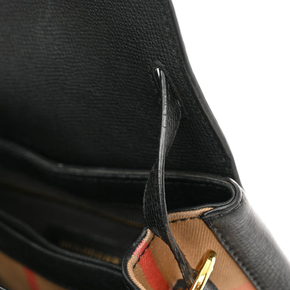 Burberry Derby Calfskin House Check Small Camberley Black 10 of 19