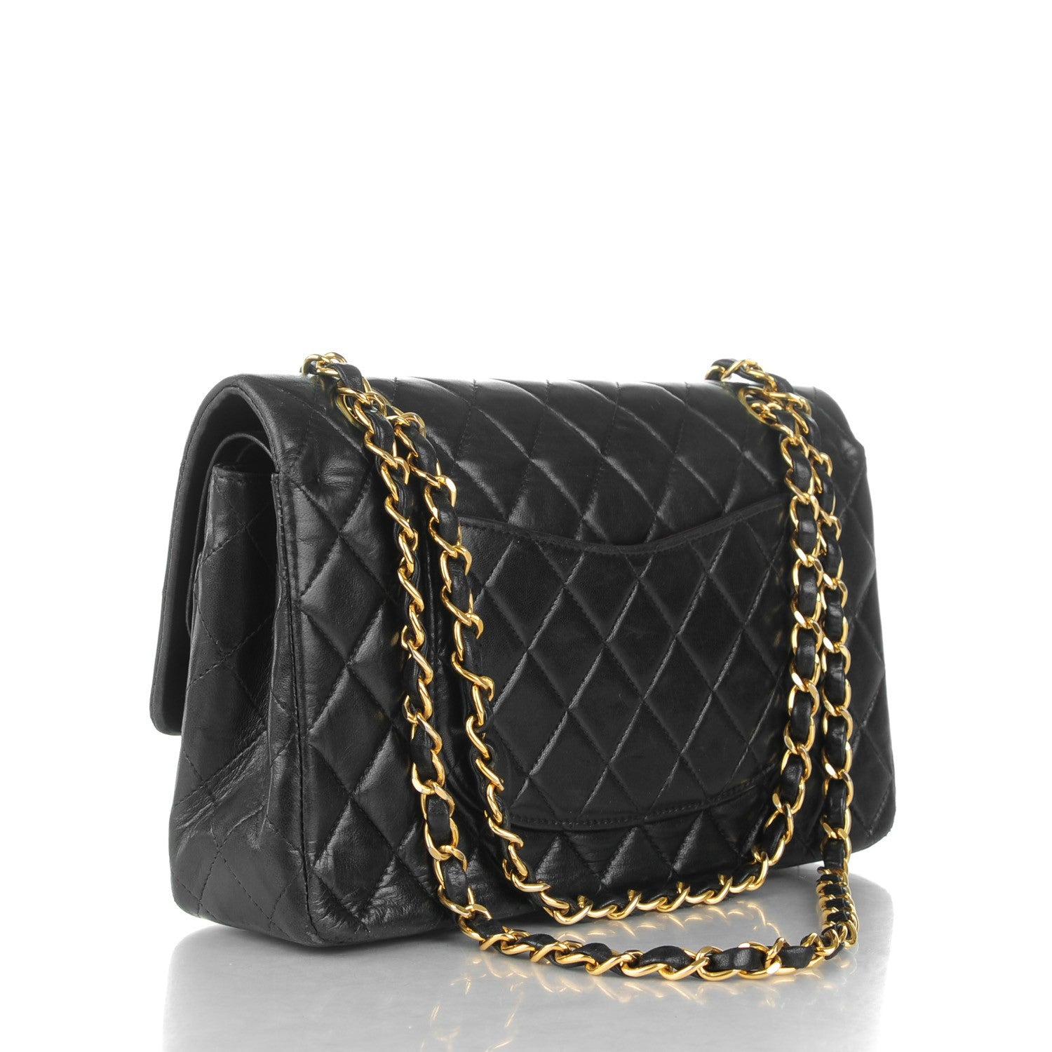 Chanel Lambskin Quilted Medium Double Flap Black 3 of 10