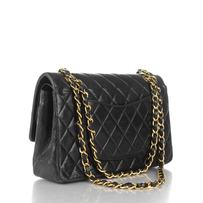 Chanel Lambskin Quilted Medium Double Flap Black 3 of 10