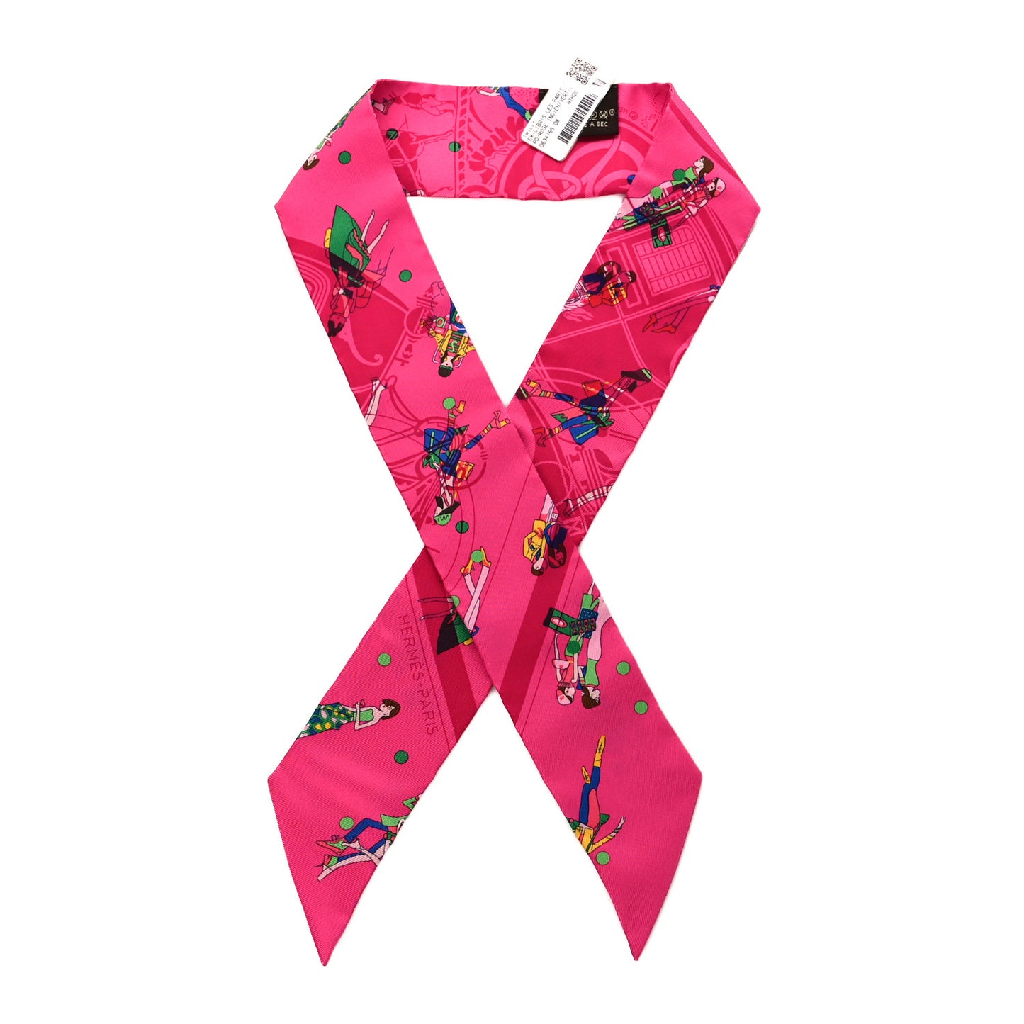 Silk Ex-Libris Les Parisie Twilly Rose Indien Vert Bleu