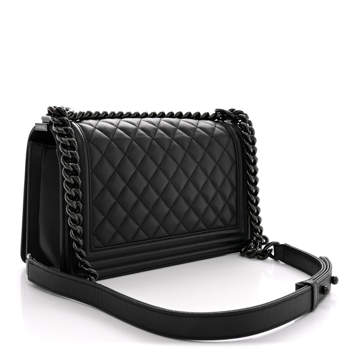 Chanel Caviar Quilted Medium Boy Flap So Black 3 of 12