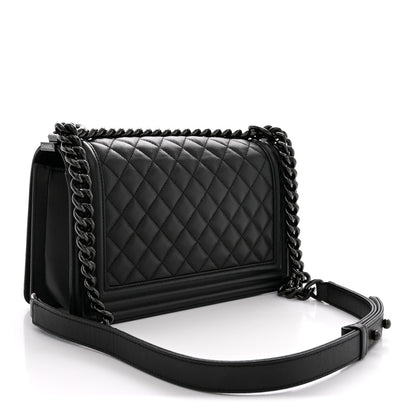 Chanel Caviar Quilted Medium Boy Flap So Black 3 of 12