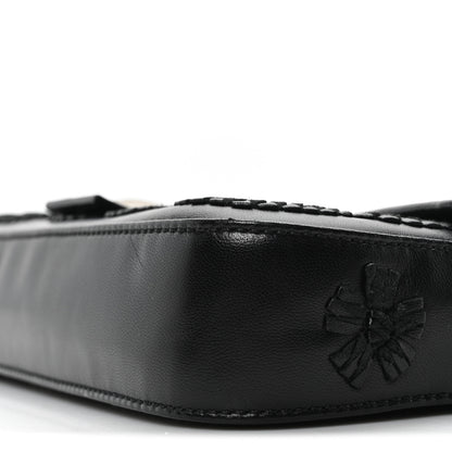Fendi Nappa Floral Embroidered Baguette Black 10 of 10