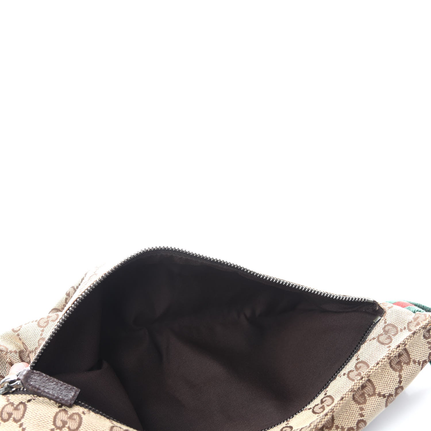 Gucci GG Monogram Double Pocket Belt Bag Dark Brown 7 of 12