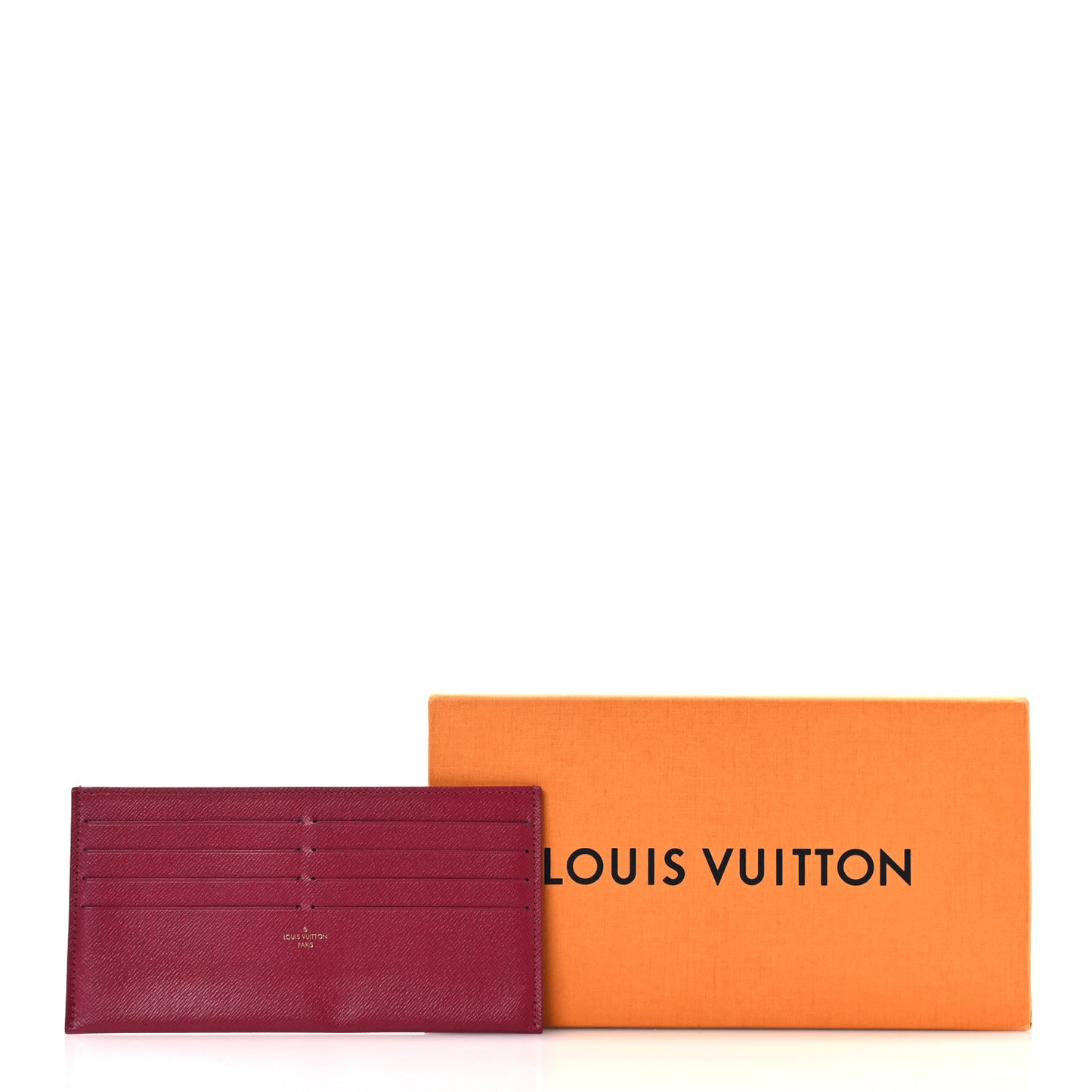 Calfskin Felicie Card Holder Insert Fuchsia