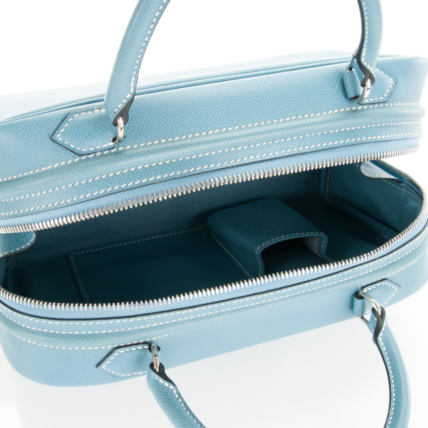Hermes Veau Epsom Sac En Vie 26 Blue Jean 5 of 6