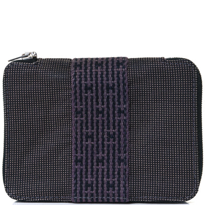 Hermes Canvas Herline Zip Wallet Grey 9 of 11