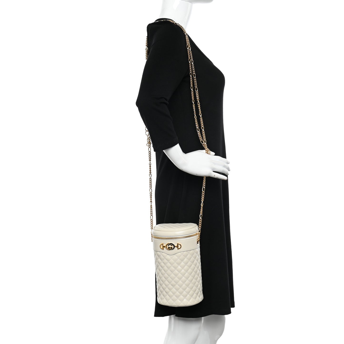 Calfskin Trapuntata Zumi Belt Bag Off White
