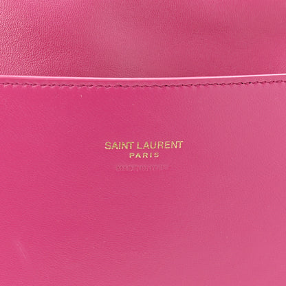 Saint Laurent Smooth Calfskin Suede Medium Reversible Monogram Kate Satchel Rose Rubis 6 of 20