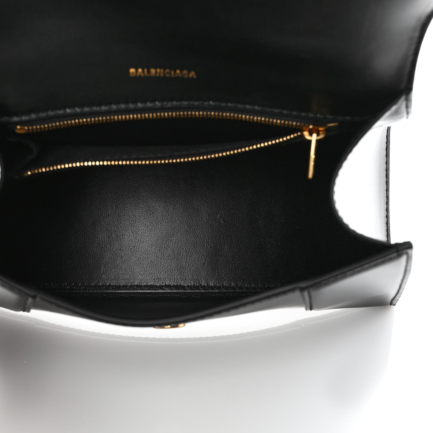 Balenciaga Shiny Box Calfskin Small Hourglass Top Handle Bag Black 5 of 8