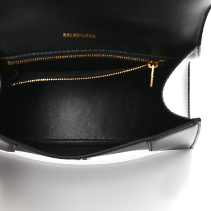 Balenciaga Shiny Box Calfskin Small Hourglass Top Handle Bag Black 5 of 8