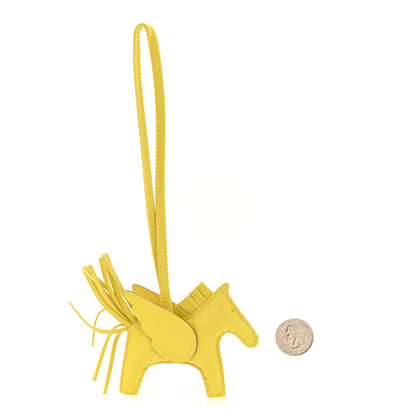 Hermes Milo Lambskin Grigri Rodeo Pegase Horse Bag Charm PM Lime 2 of 5