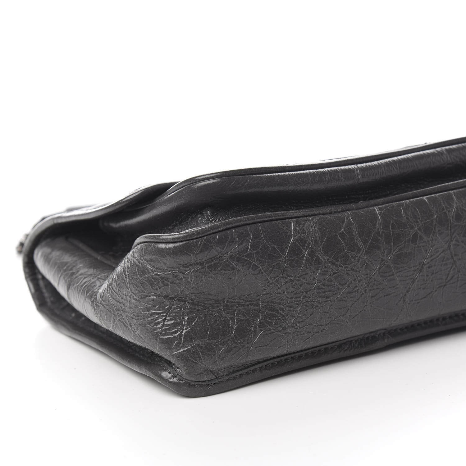Saint Laurent Crinkled Calfskin Matelasse Monogram Baby Niki Chain Satchel Storm 7 of 8