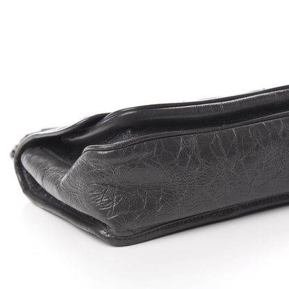 Saint Laurent Crinkled Calfskin Matelasse Monogram Baby Niki Chain Satchel Storm 7 of 8