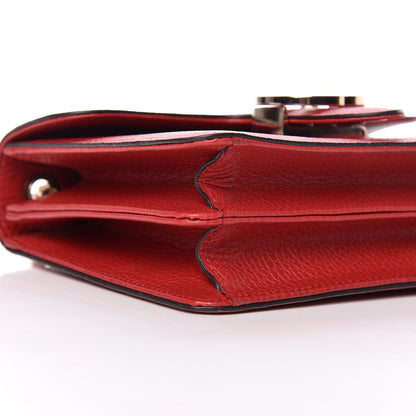 Gucci Dollar Calfskin Small Interlocking G Shoulder Bag Red 5 of 10