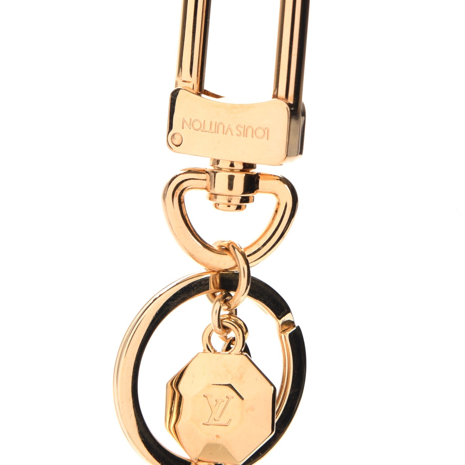 Louis Vuitton LV Facettes Bag Charm Key Holder Gold 3 of 6