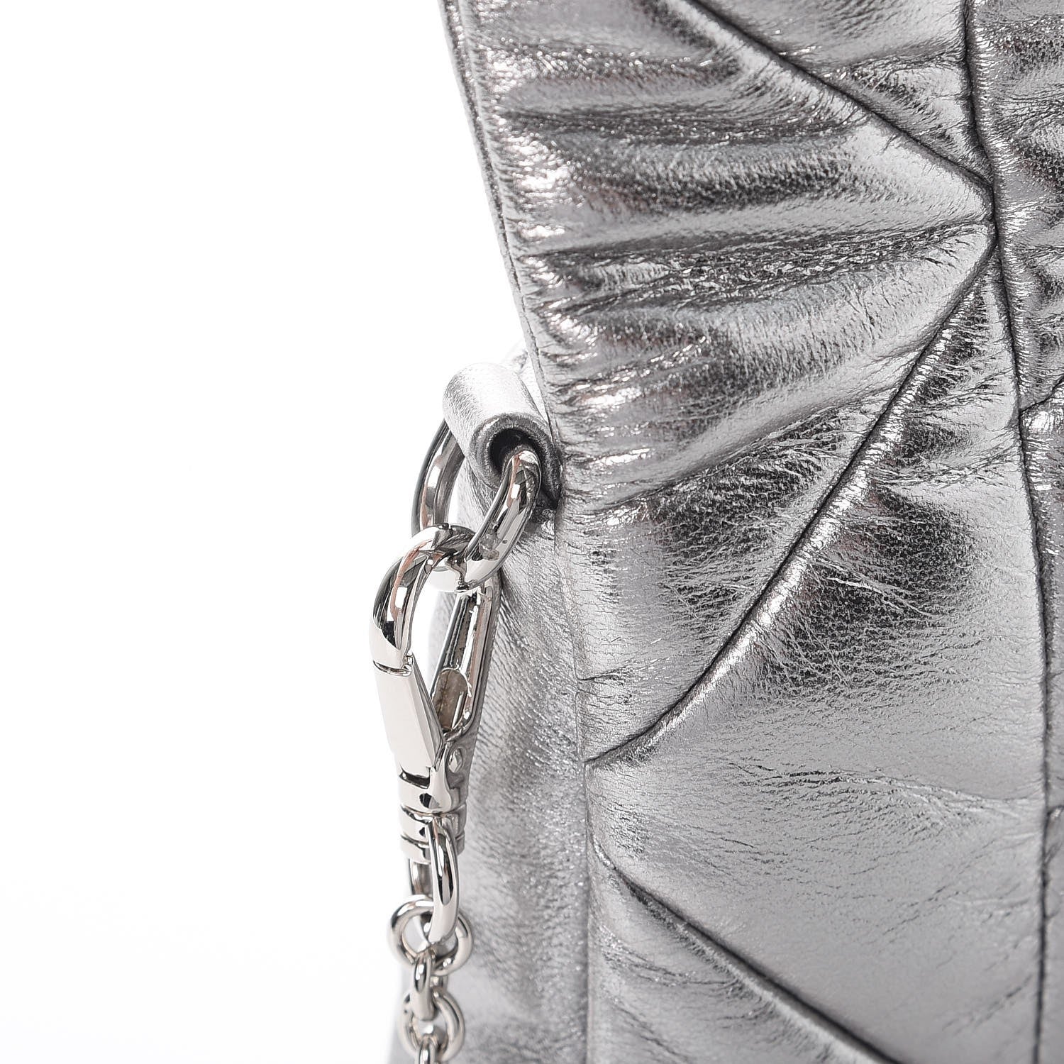 Miu Miu Nappa Patch Pearl Shoulder Bag Cromo 14 of 14