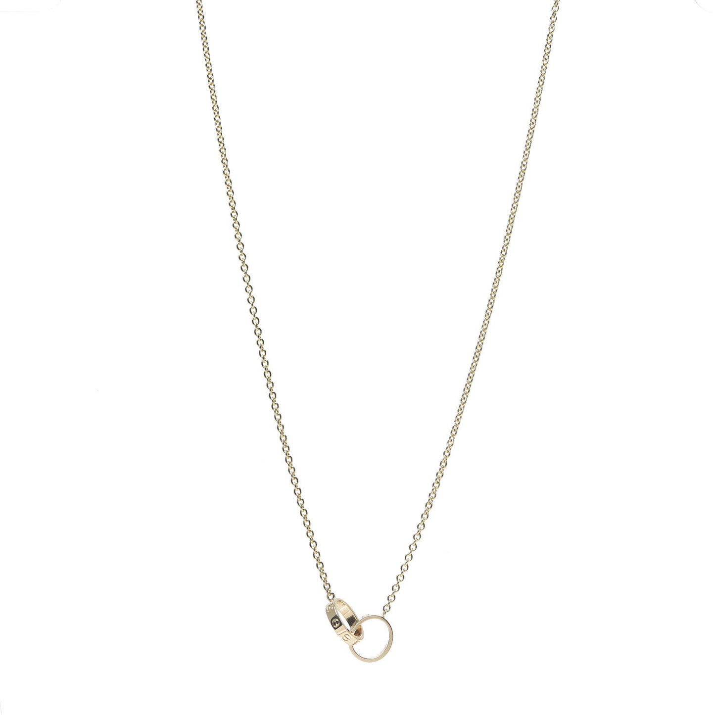 18K Yellow Gold Interlocking LOVE Necklace