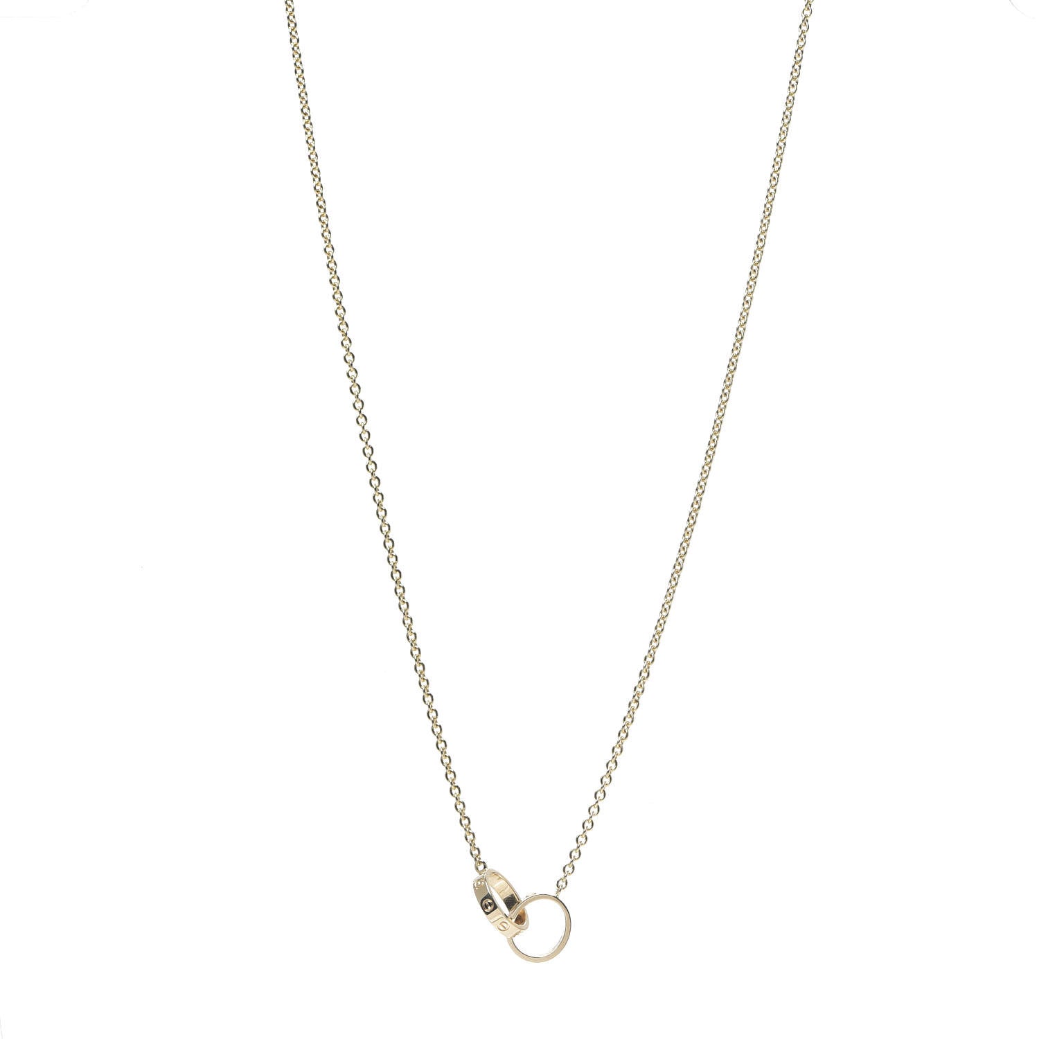 Cartier 18K Yellow Gold Interlocking LOVE Necklace 1 of 7