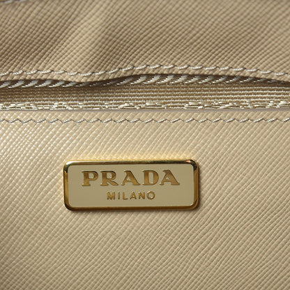 Prada Saffiano Lux Micro Galleria Double Zip Tote Sabbia 7 of 9