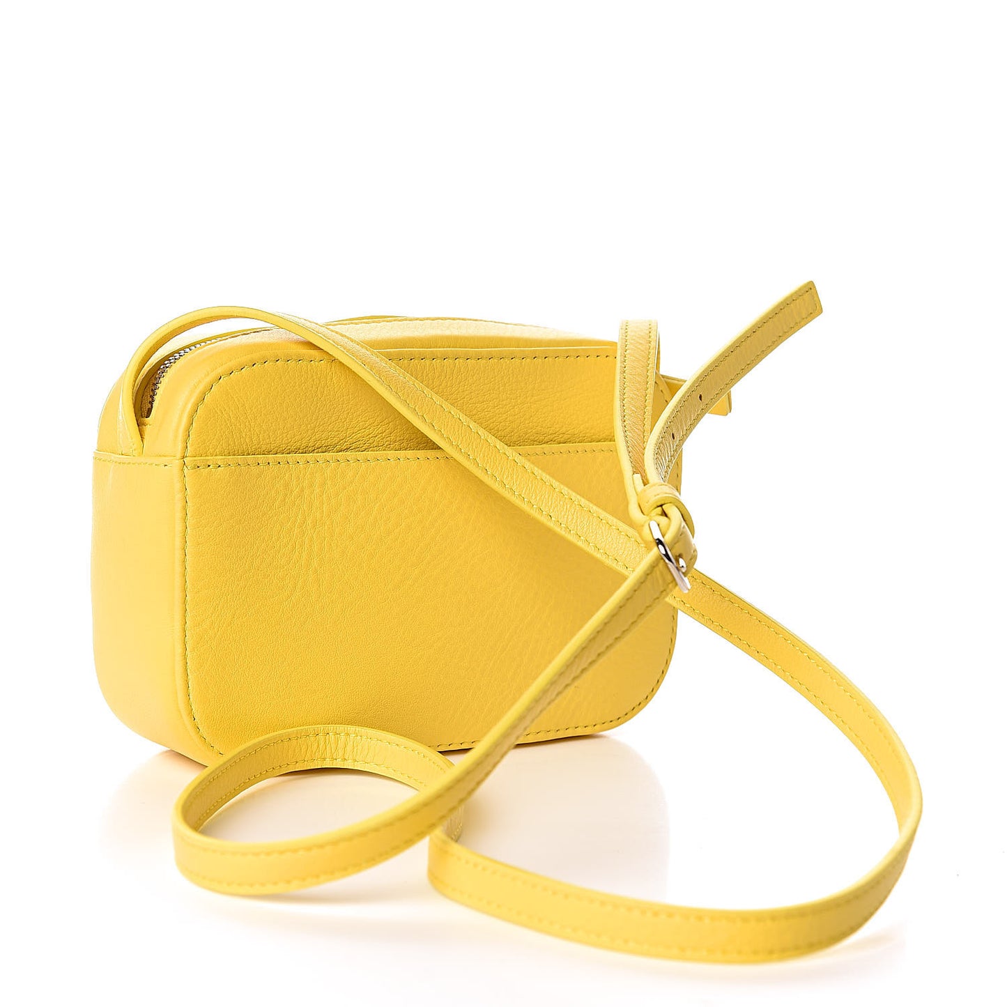 Smooth Calfskin Logo XS Everyday Camera Bag Jaune Soleil Black