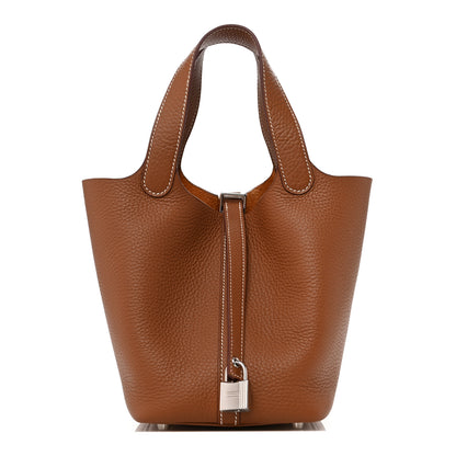 Hermes Taurillon Clemence Picotin Lock 18 PM Gold 1 of 11