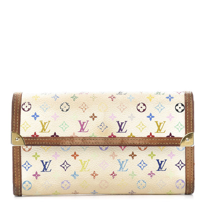 Louis Vuitton Monogram Multicolor Porte Tresor International Wallet White 1 of 11