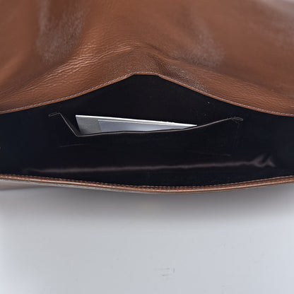 Saint Laurent Textured Patent Calfskin Monogram Large Belle De Jour Clutch Nude 7 of 11