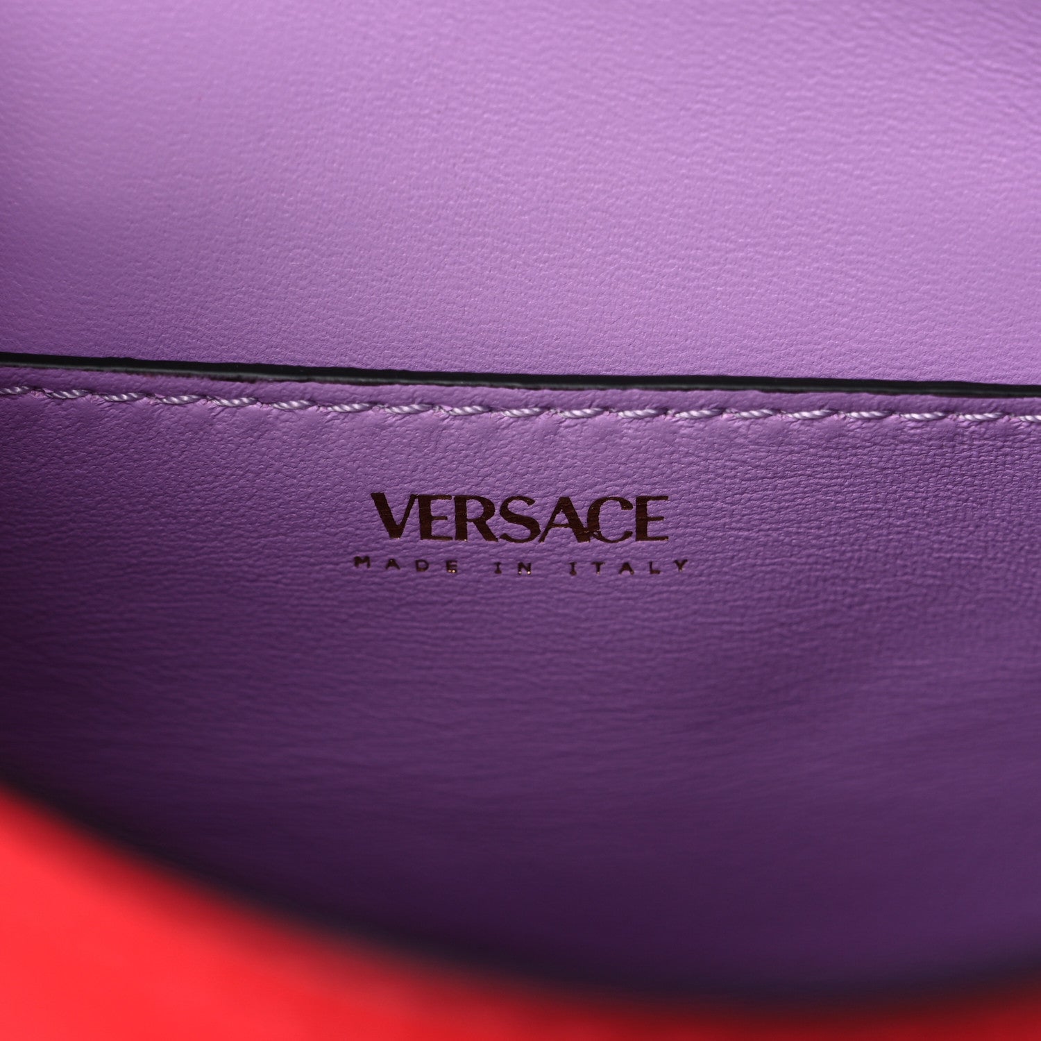 Versace Calfskin Medusa Small Top Handle Handbag Red 6 of 8