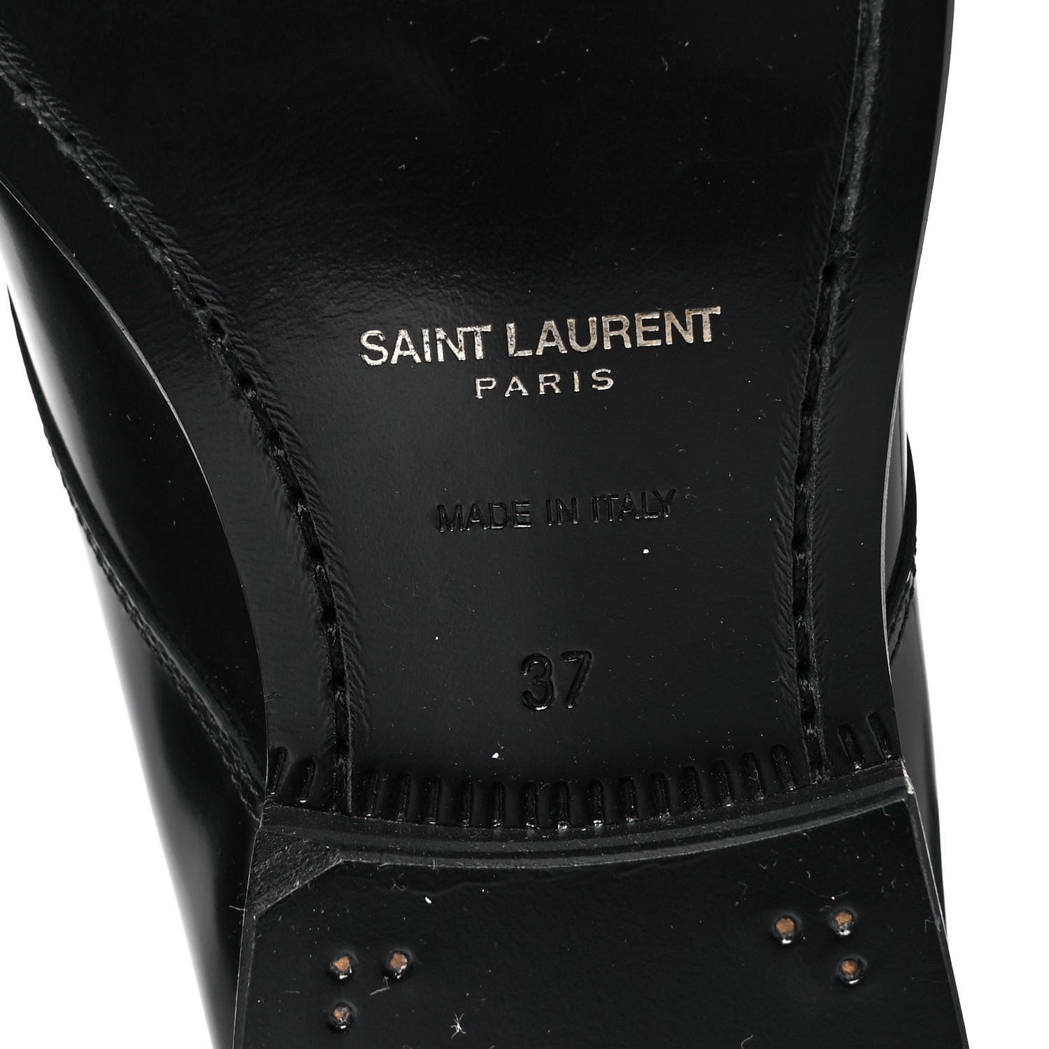 Saint Laurent Patent Calfskin Montaigne 25 Uniform 37 Black 6 of 8