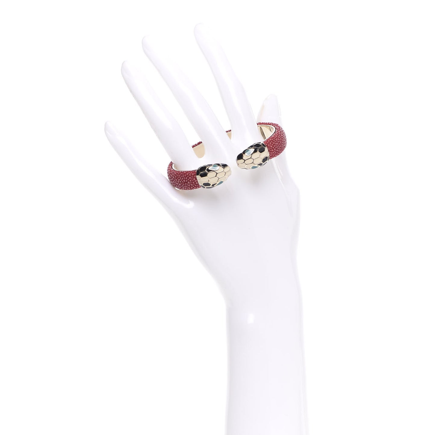 Galuchat Serpenti Forever Bracelet M Red