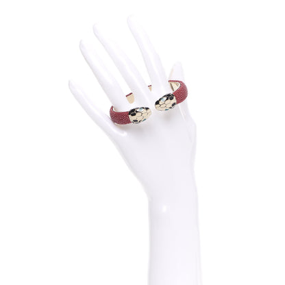 Bulgari Galuchat Serpenti Forever Bracelet M Red 2 of 5