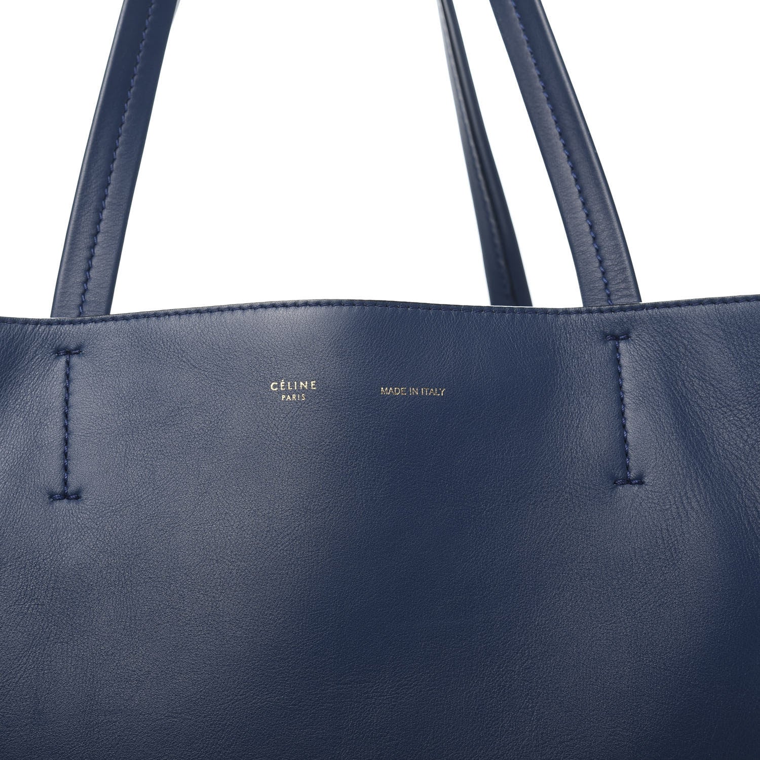 Celine Calfskin Suede Medium Phantom Luggage Cabas Yellow Blue 15 of 15