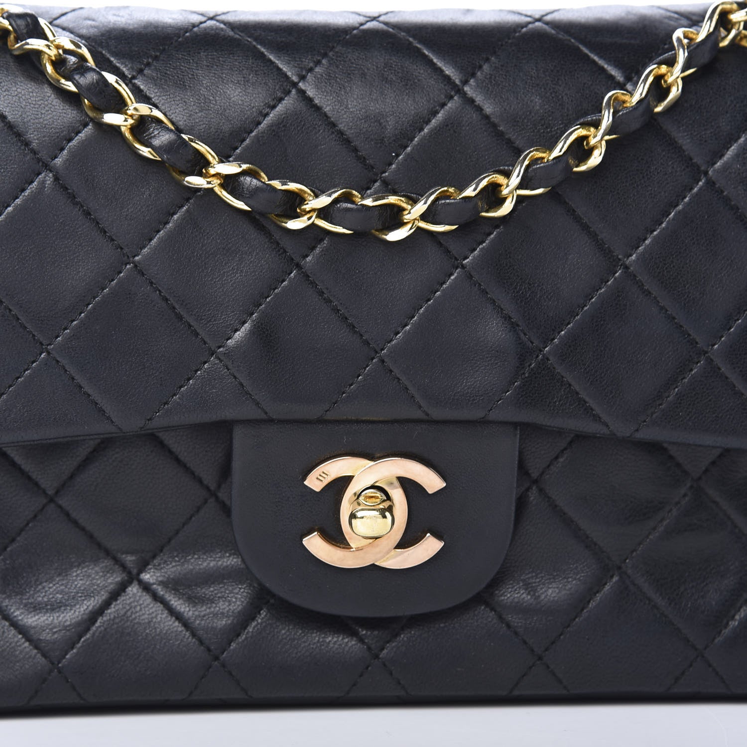 Chanel Lambskin Quilted Small Double Flap Black 12 of 12