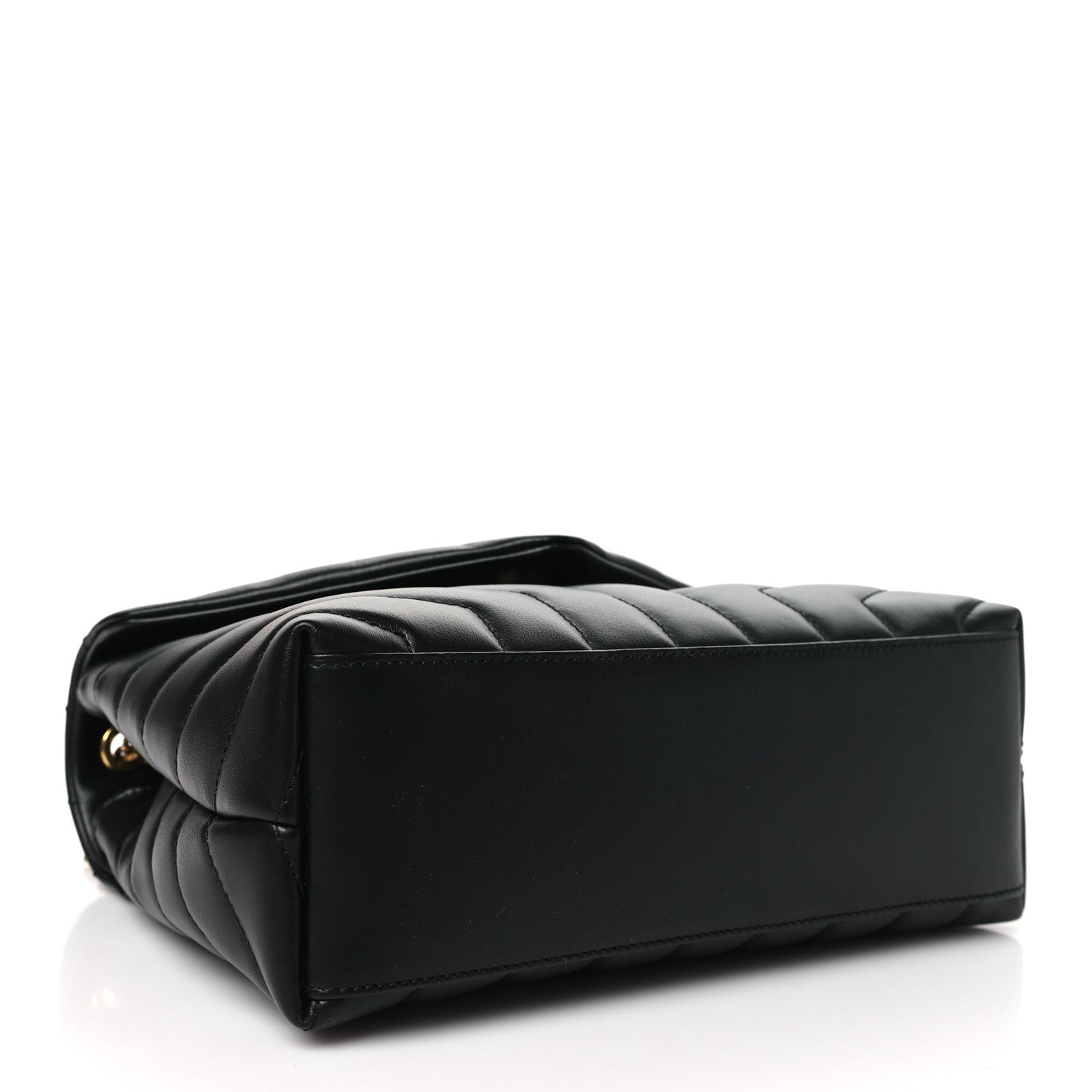 Saint Laurent Calfskin Y Quilted Monogram Small Loulou Chain Satchel Black 4 of 11