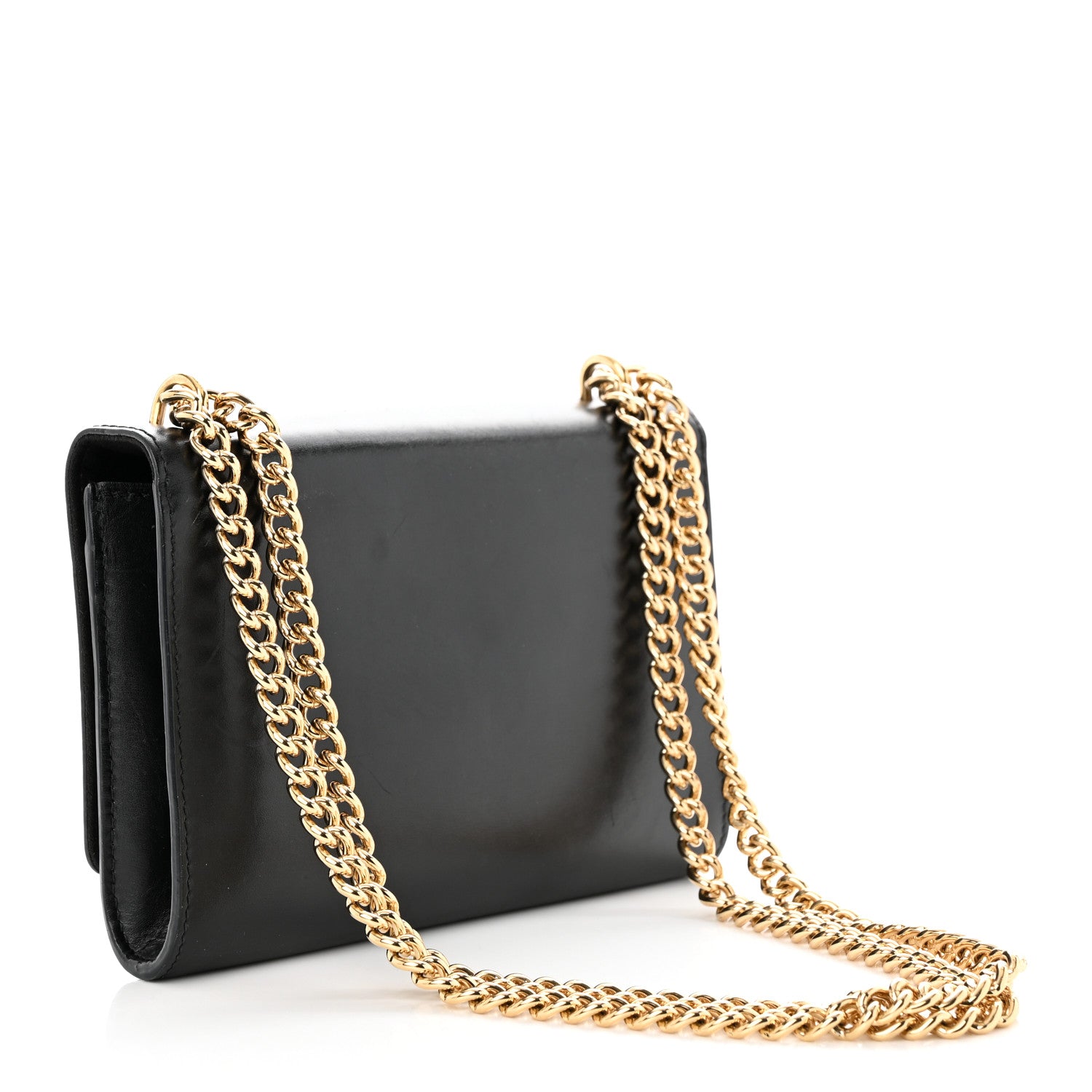 Louis Vuitton Calfskin Chain Louise MM Black 3 of 13