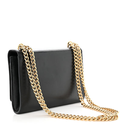 Louis Vuitton Calfskin Chain Louise MM Black 3 of 13