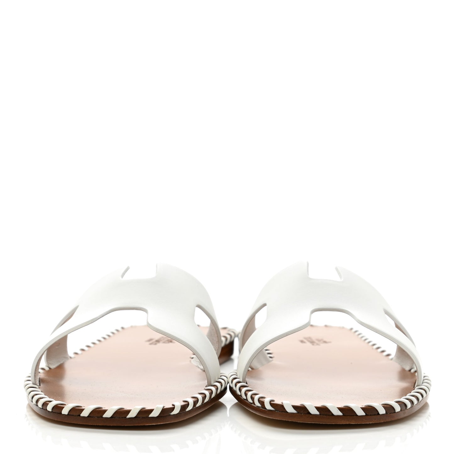 Calfskin Braided Oran Sandals 38.5 White