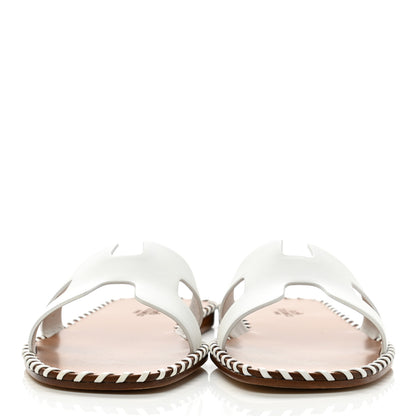 Hermes Calfskin Braided Oran Sandals 38.5 White 2 of 7