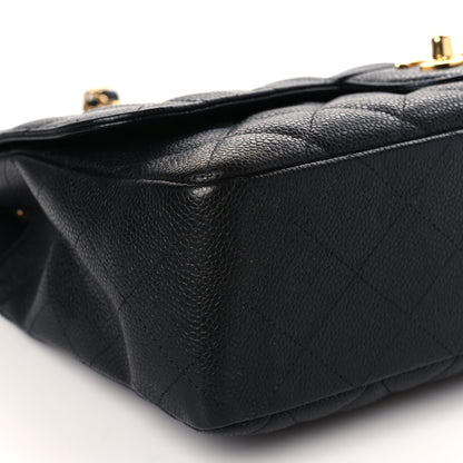 Chanel Caviar Quilted Jumbo Single Flap Black 8 of 9