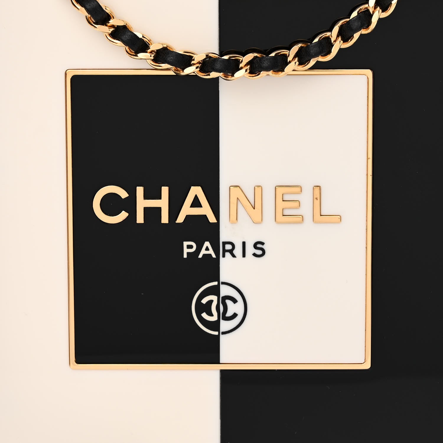 Chanel Plexiglass Perfume Bottle Clutch White Black 8 of 10