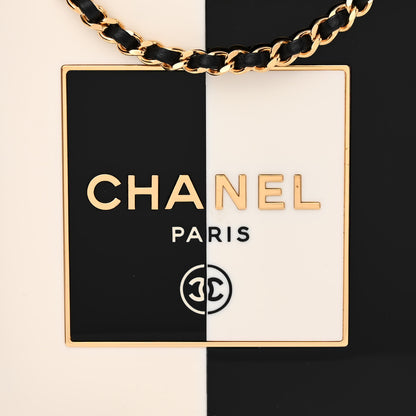 Chanel Plexiglass Perfume Bottle Clutch White Black 8 of 10